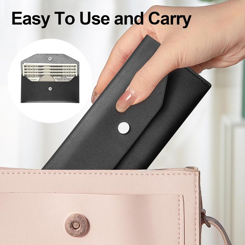 Nolcha Pu Leather Cash Envelope Wallet - Reusable Cash Stuffing Wallet for Men and Women -Black - Image 5